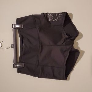 Doughnuts & Deadlifts Booty Scrunch Shorts, Black, Medium